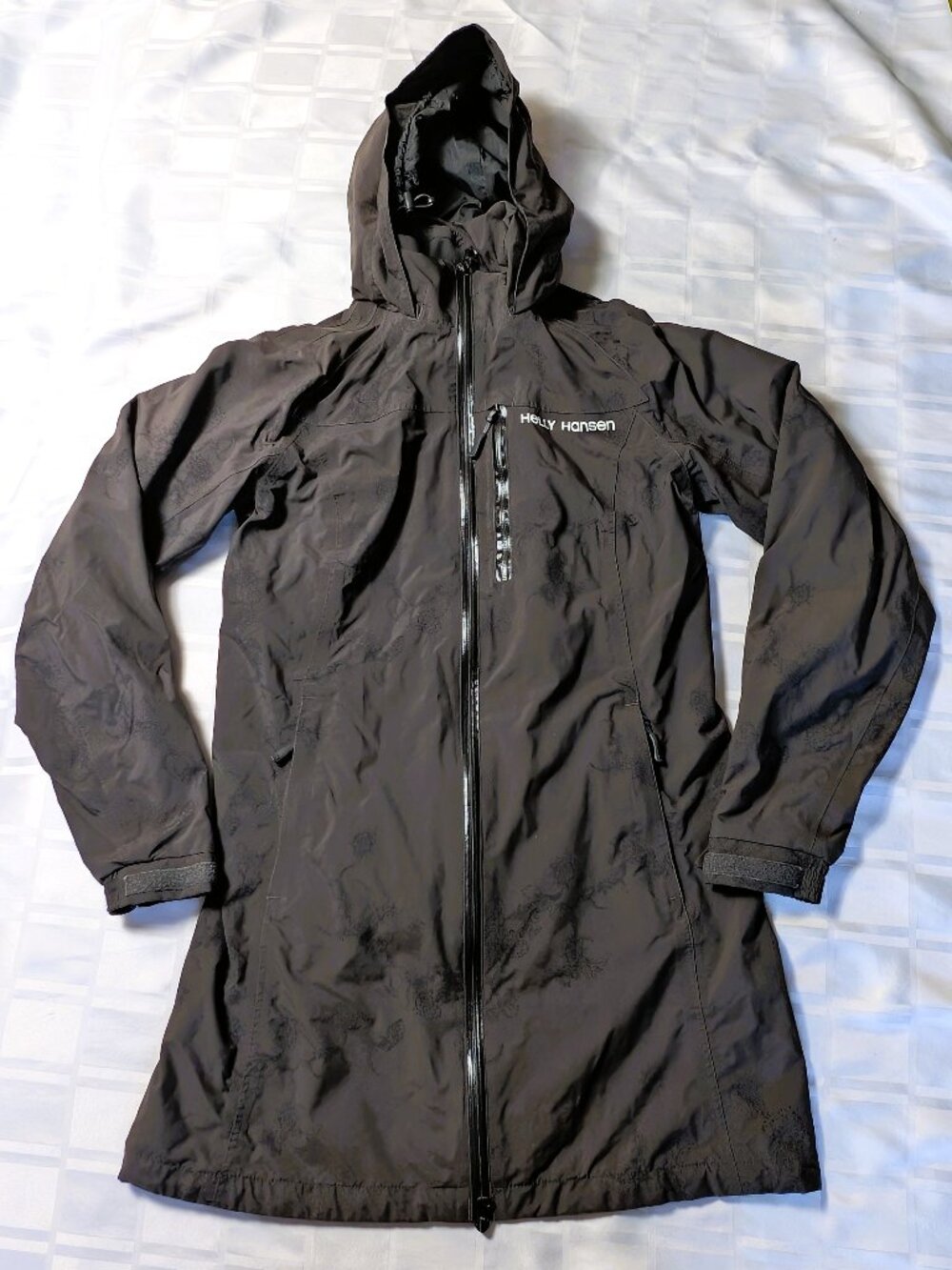 HELLY HANSEN WOMEN'S RAIN SPRING FALL HOODED JACKET COAT FLOWER PATTERN SIZE XS